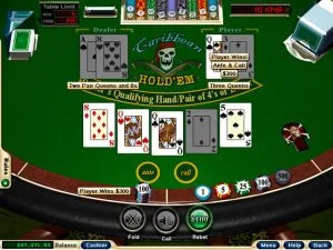 poker table game Caribbean Hold'Em Poker