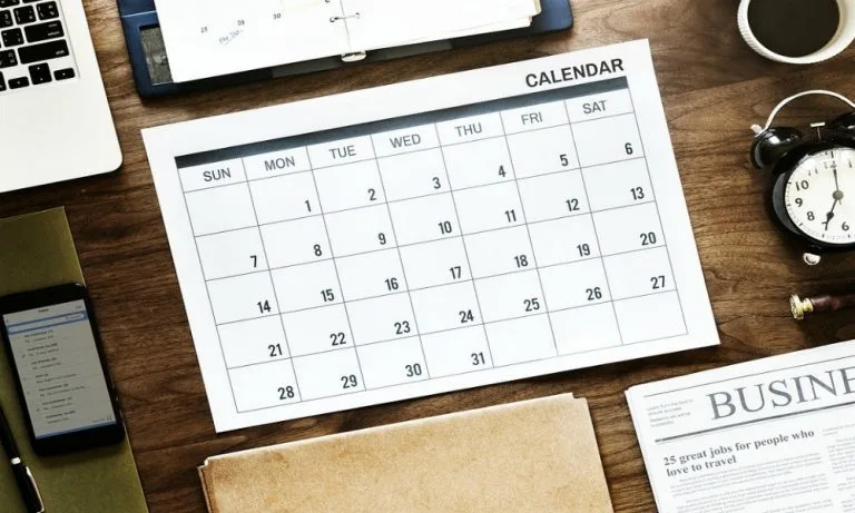 july review calendar time