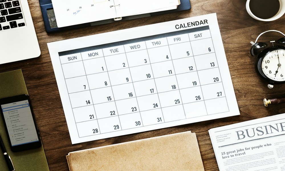 july review calendar time
