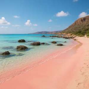 Pink-sand beach