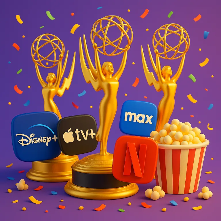 The Emmy awards with popcorn and popular brands.